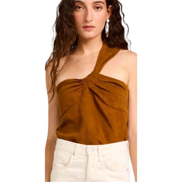 Veronica Beard Belinda Top Bronze Size 10 NWT - Picture 1 of 9